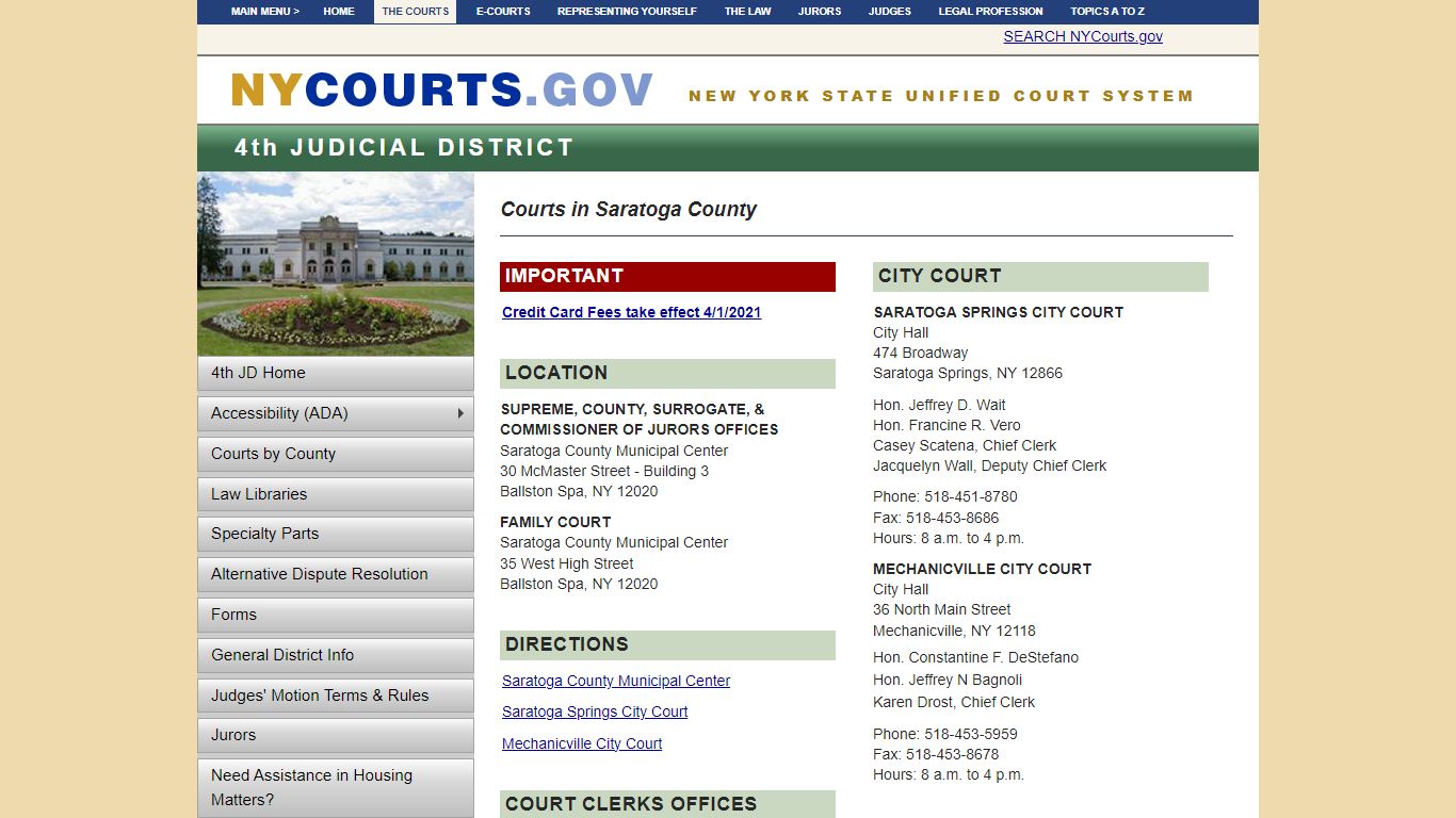 Courts in Saratoga County | NYCOURTS.GOV