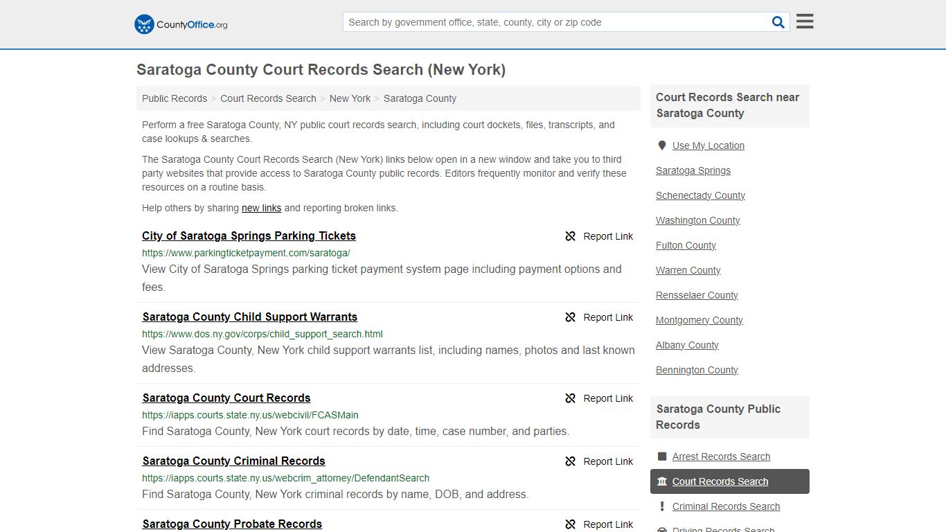 Court Records Search - Saratoga County, NY (Adoptions, Criminal, Child ...
