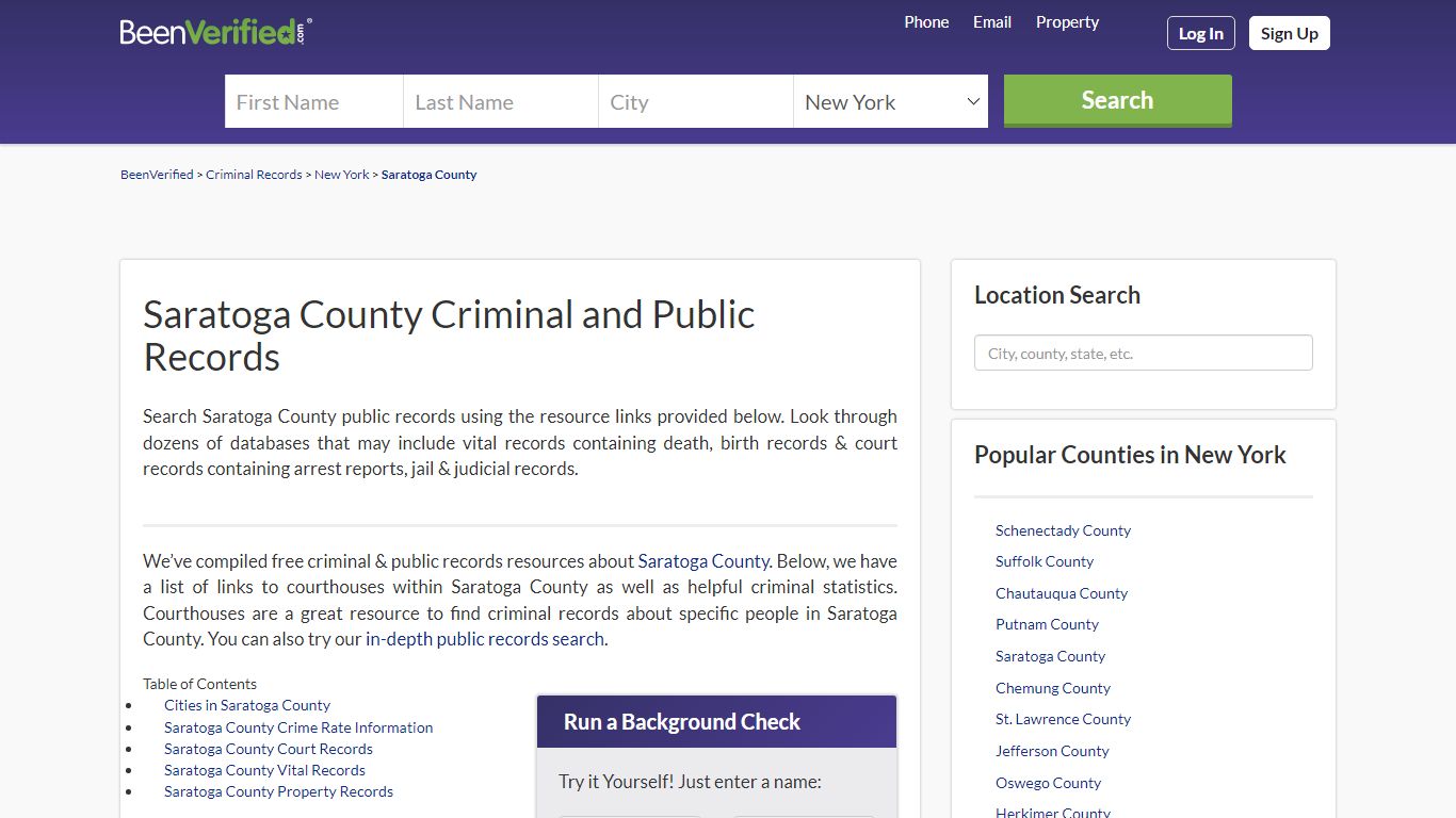 Saratoga County Arrest Records in NY - Court & Criminal Records ...